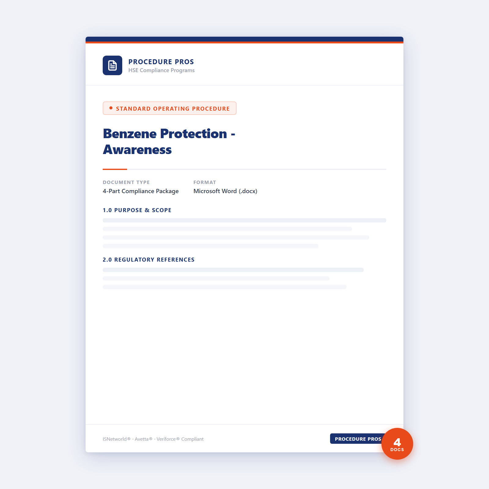 Benzene Protection - Awareness