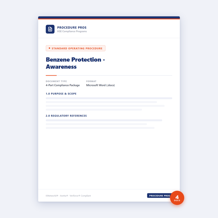 Benzene Protection - Awareness