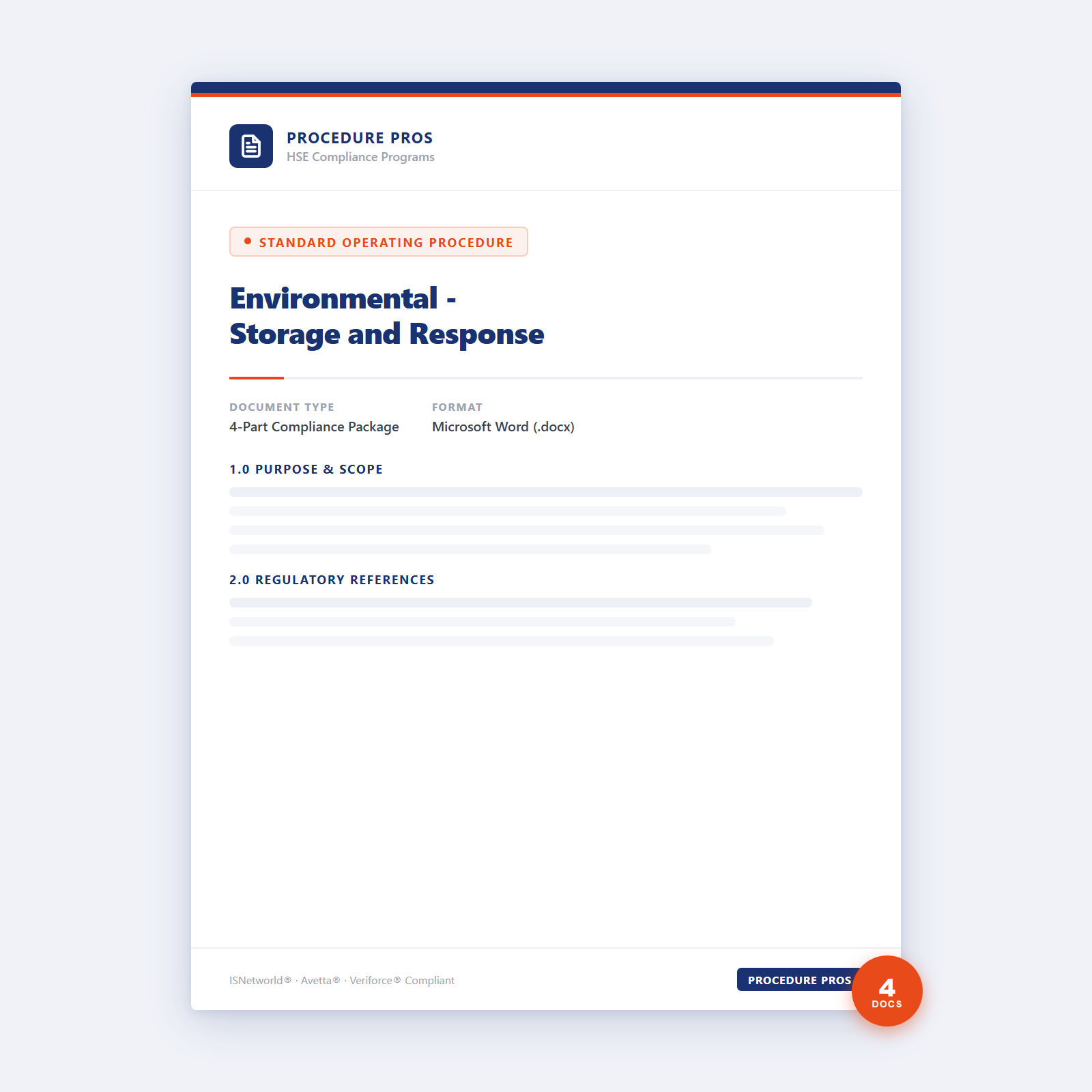Environmental - Storage and Response