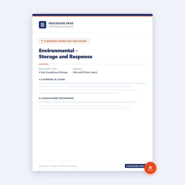 Environmental - Storage and Response