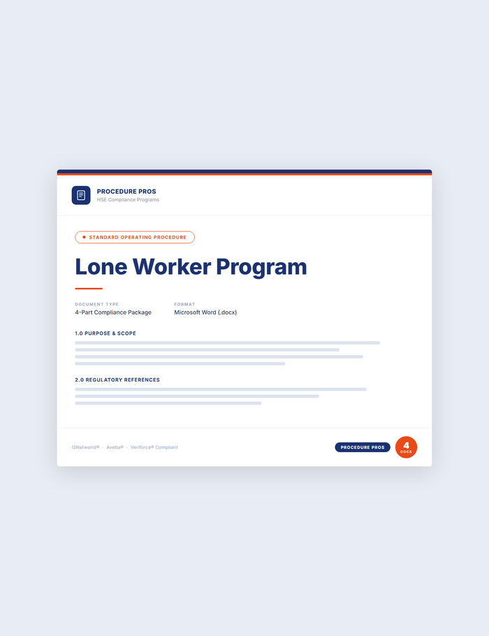 Lone Worker Program