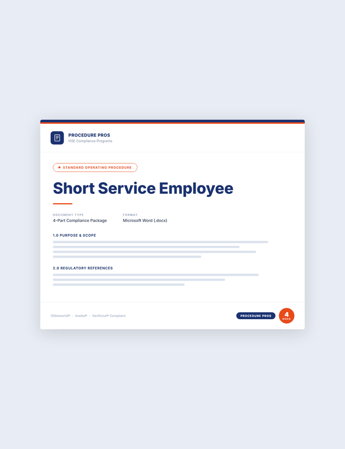 Short Service Employee