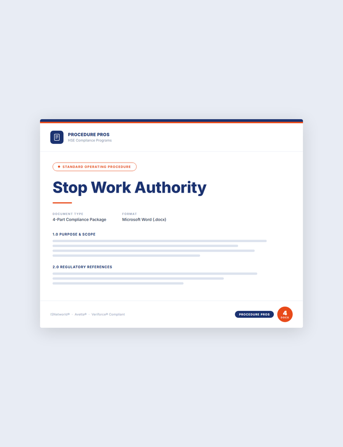 Stop Work Authority