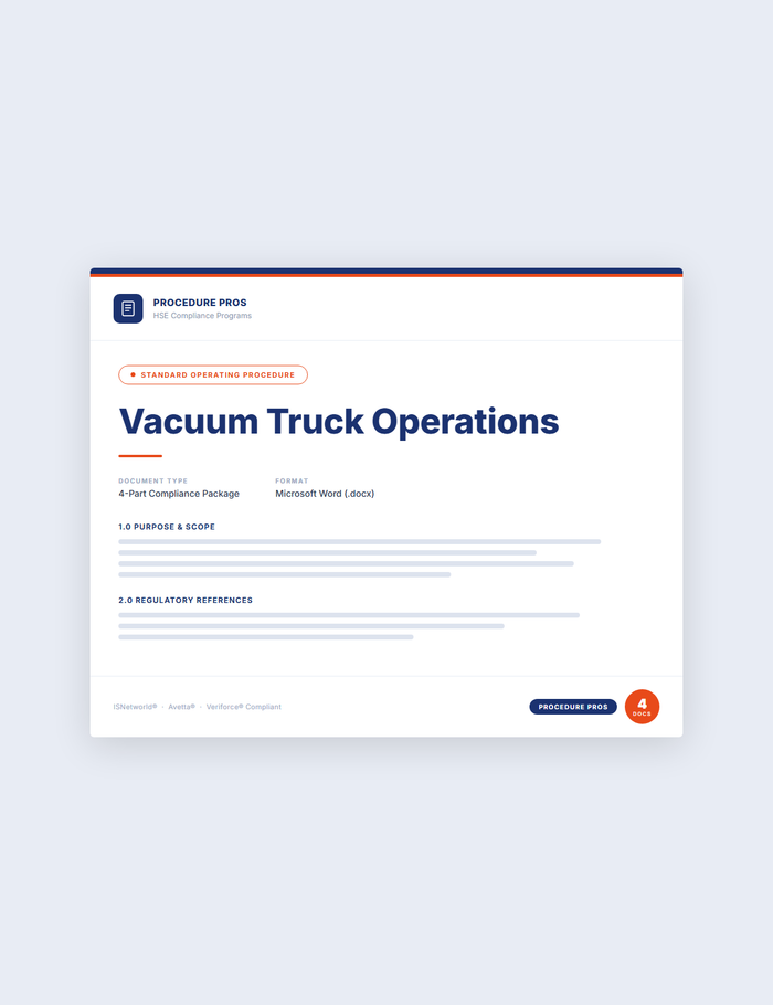 Vacuum Truck Operations
