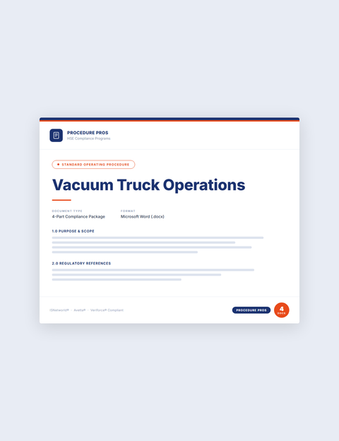 Vacuum Truck Operations