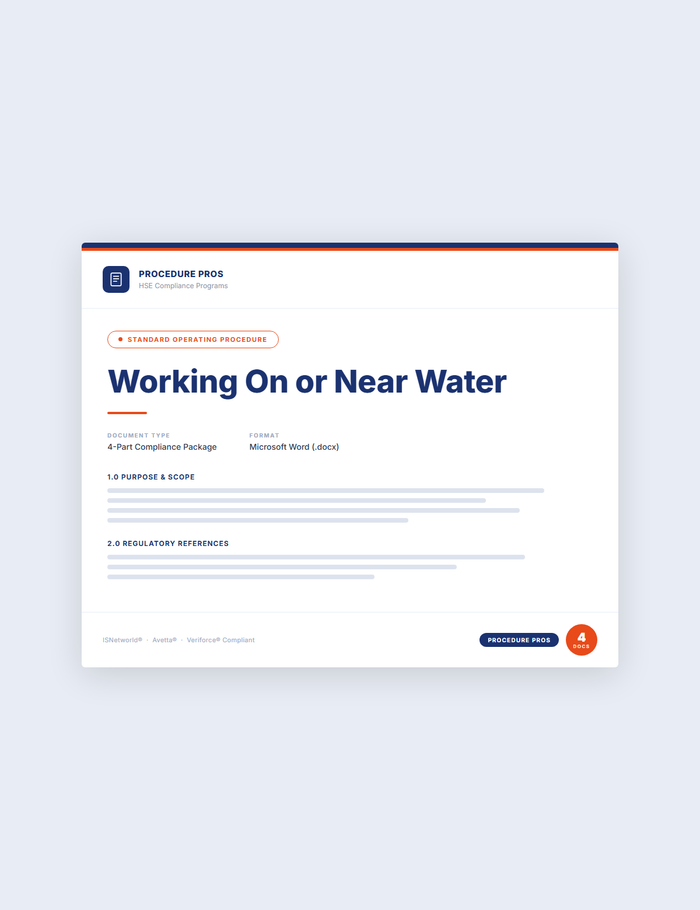 Working On or Near Water